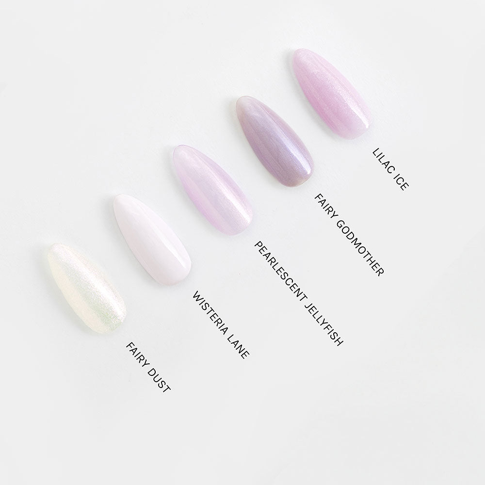 Gelous Pearlescent Jellyfish gel nail polish comparison - photographed in Australia