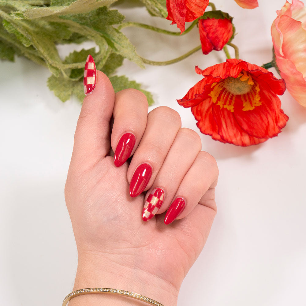 Gelous Pearlescent Rose Quartz gel nail polish - photographed in Australia on model