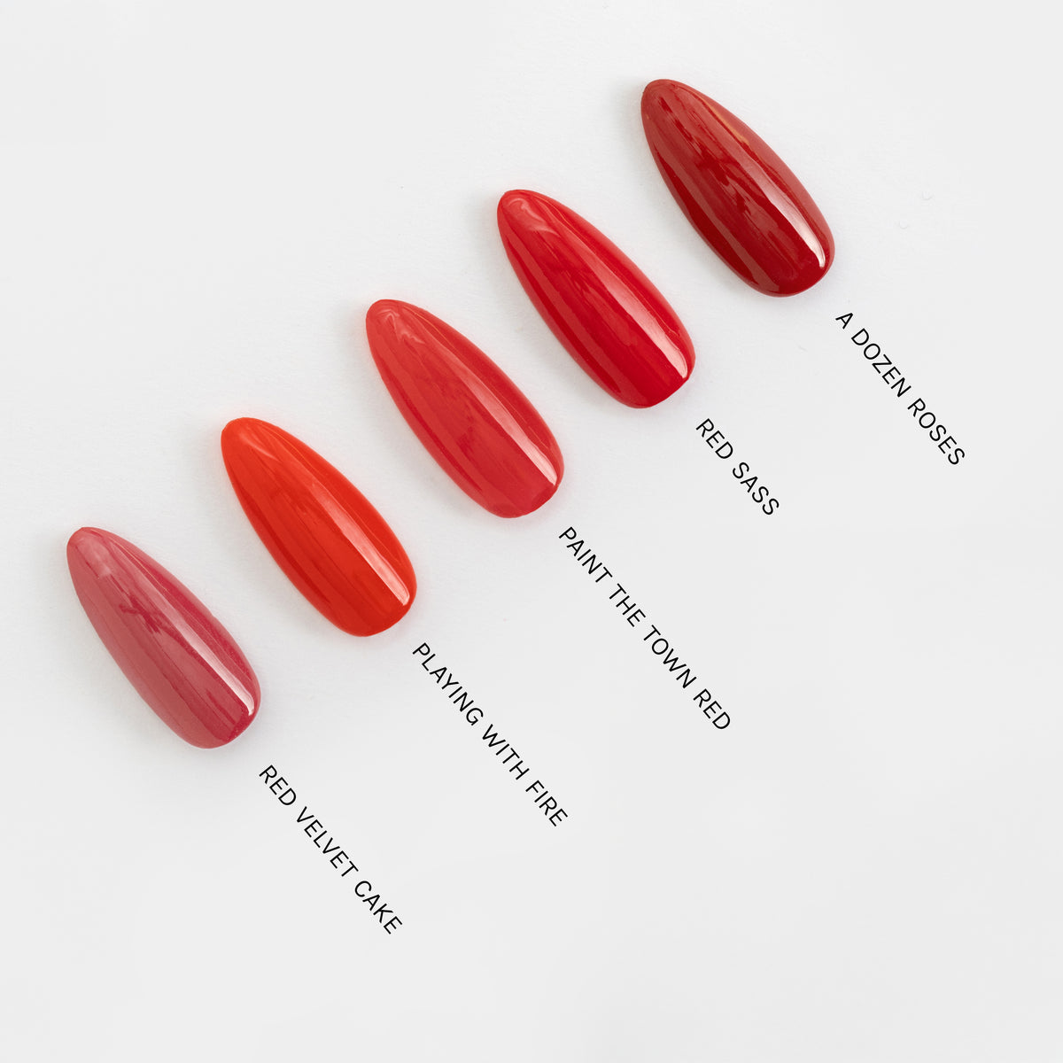 Gelous Paint the Town Red gel nail polish comparison - photographed in Australia