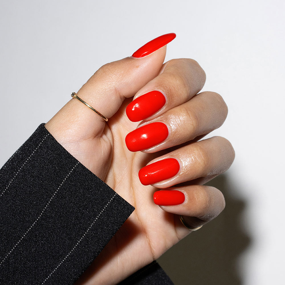 Gelous Playing With Fire gel nail polish swatch - photographed in Australia