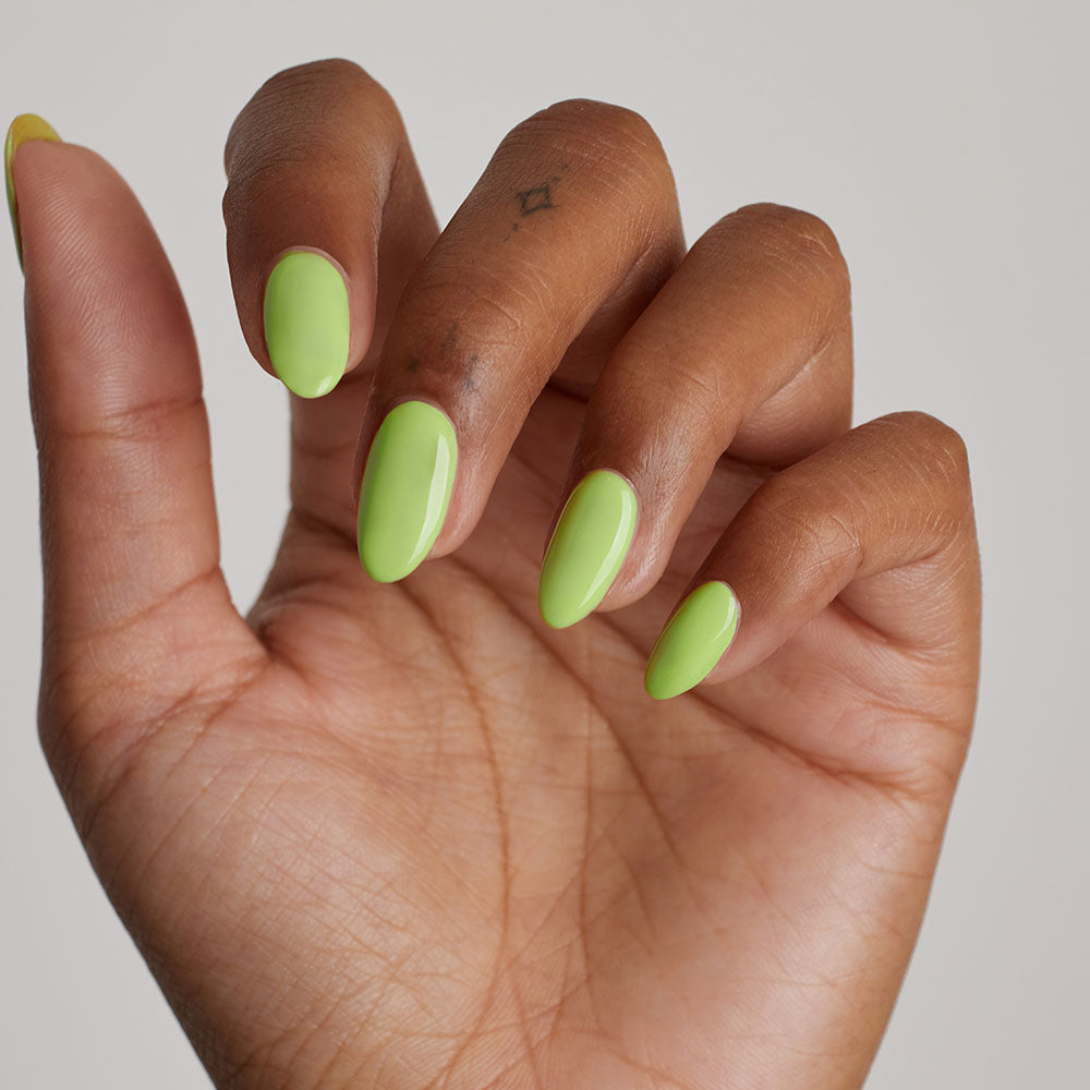 Gelous Read Between the Limes gel nail polish swatch - photographed in Australia