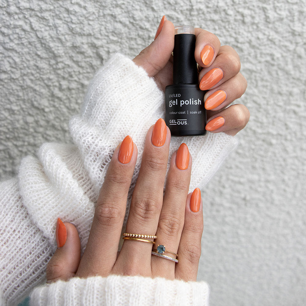Gelous Red Desert gel nail polish swatch - photographed in Australia