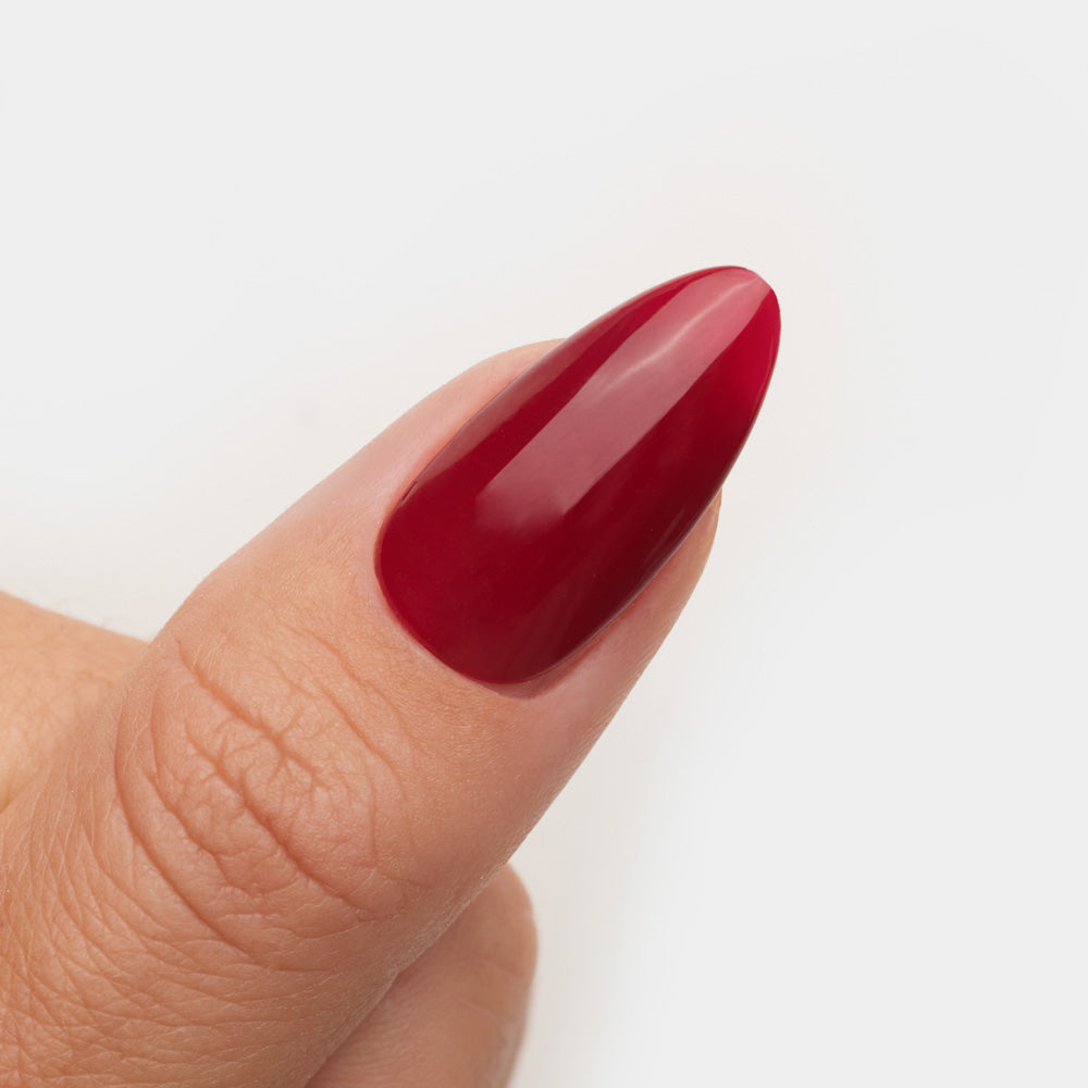 Gelous Rich Mahogany matte gel nail polish swatch - photographed in Australia