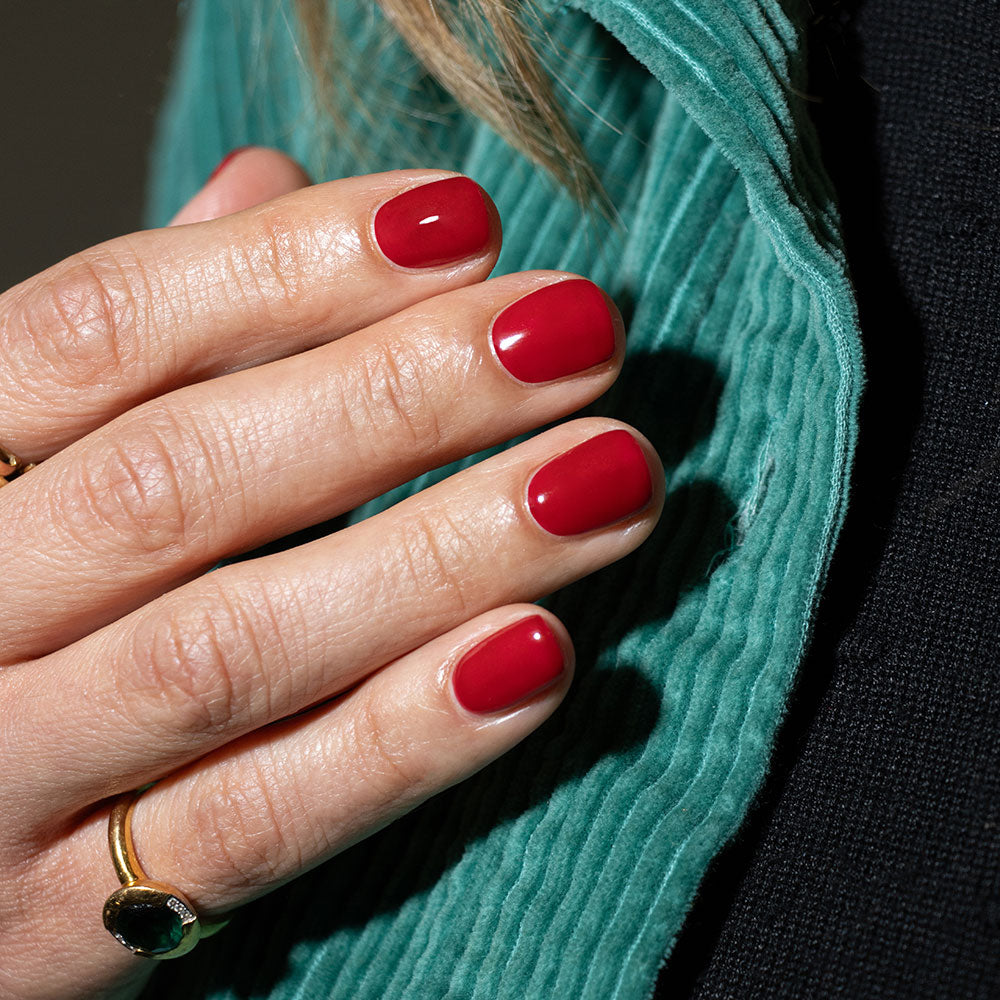 Gelous Rich Mahogany gel nail polish - photographed in Australia on model