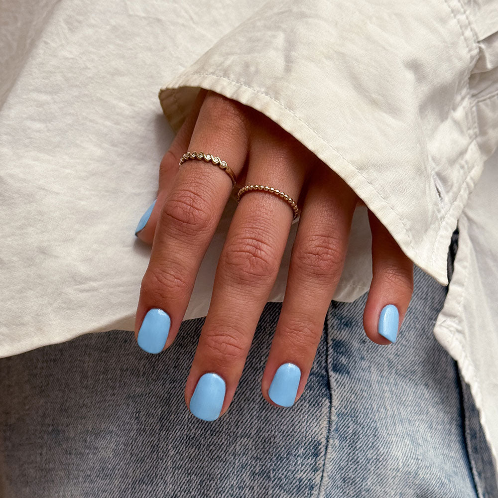 Gelous Rain Dance gel nail polish - photographed in Australia on model