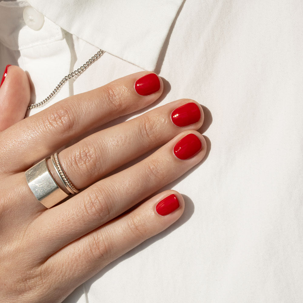 Gelous Red Sass HEMA & TPO-Free gel nail polish swatch - photographed in Australia