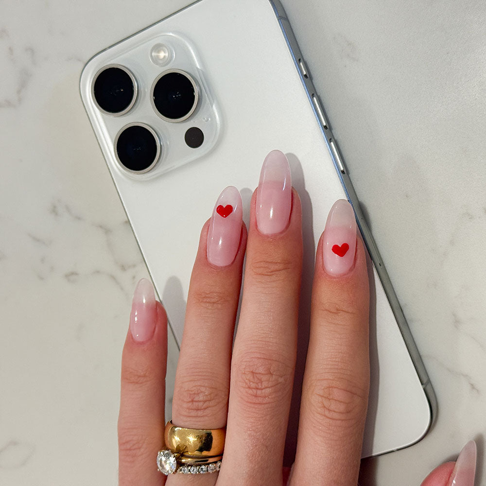 Gelous Red Sass gel nail polish - photographed in Australia on model