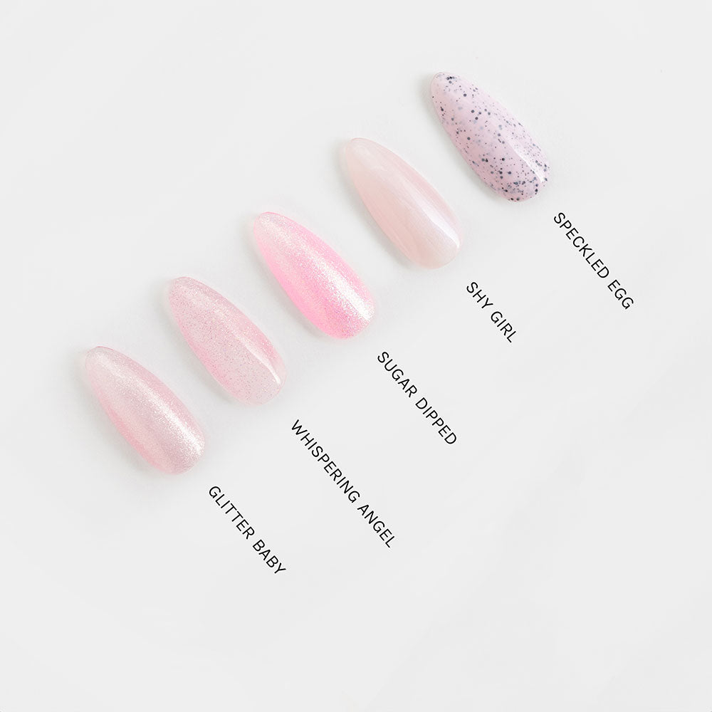 Gelous Sugar Dipped gel nail polish comparison - photographed in Australia