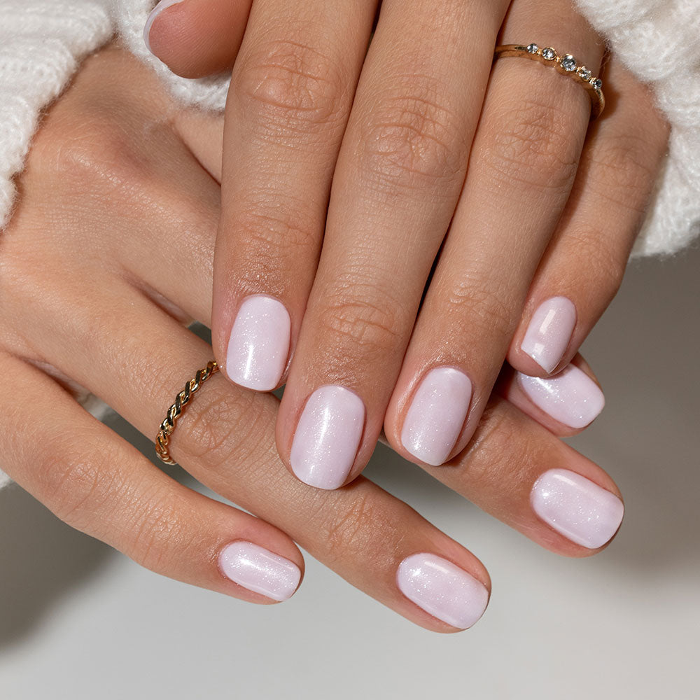 Gelous Sugar Cookie gel nail polish - photographed in Australia on model