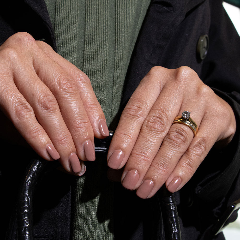 Gelous Stuck in the Mud gel nail polish - photographed in Australia on model