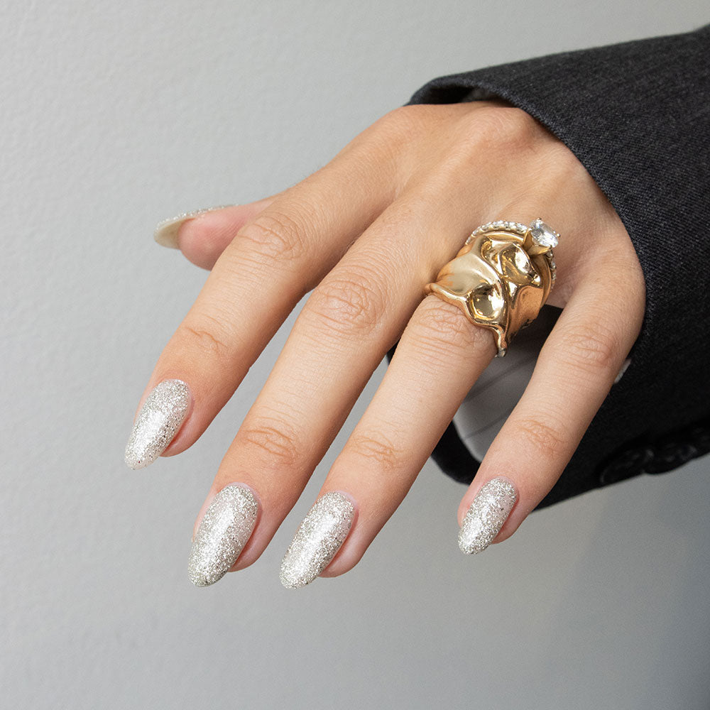 Gelous Silver Lining gel nail polish swatch - photographed in Australia