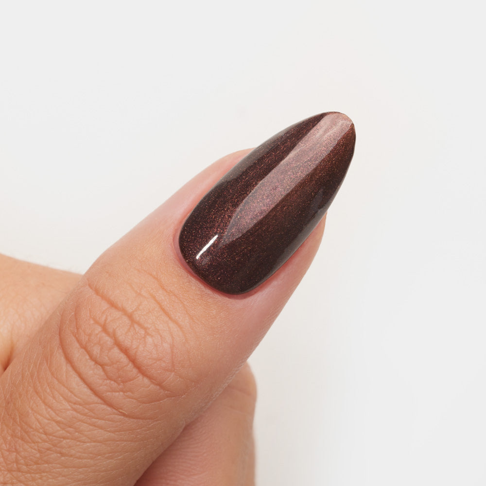 Gelous Shimmer Me Timbers gel nail polish swatch - photographed in Australia