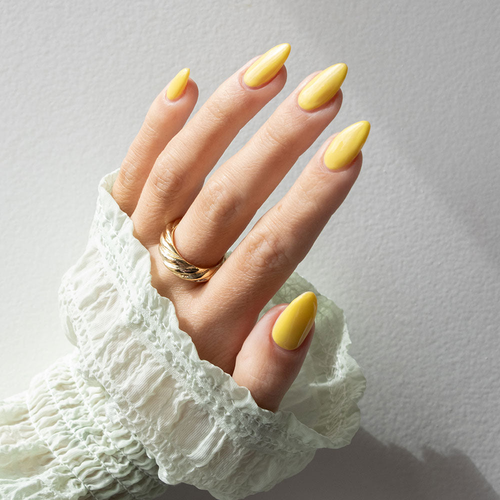 Gelous Sunflower gel nail polish - photographed in Australia on model