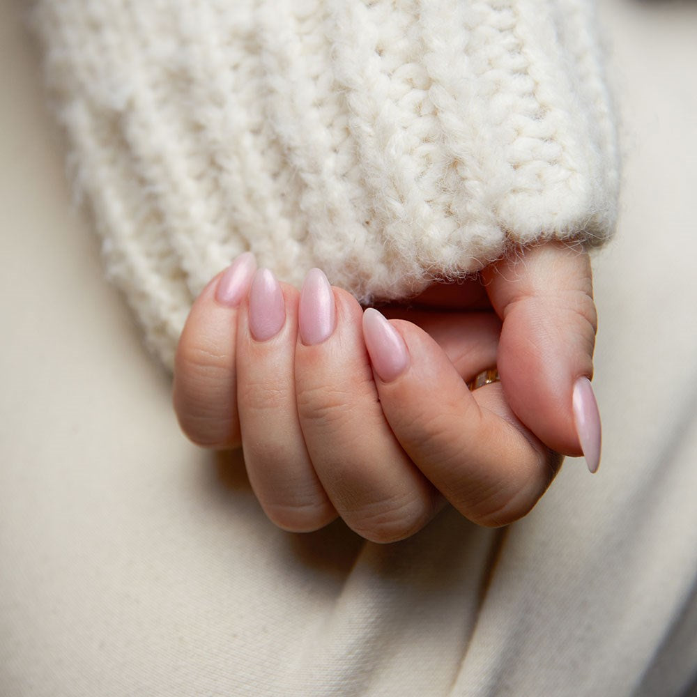 Gelous Snowed In gel nail polish - photographed in Australia on model