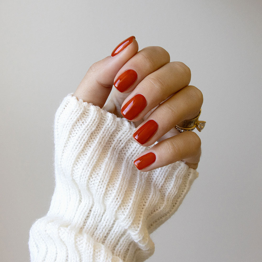 Gelous Spiced gel nail polish - photographed in Australia on model