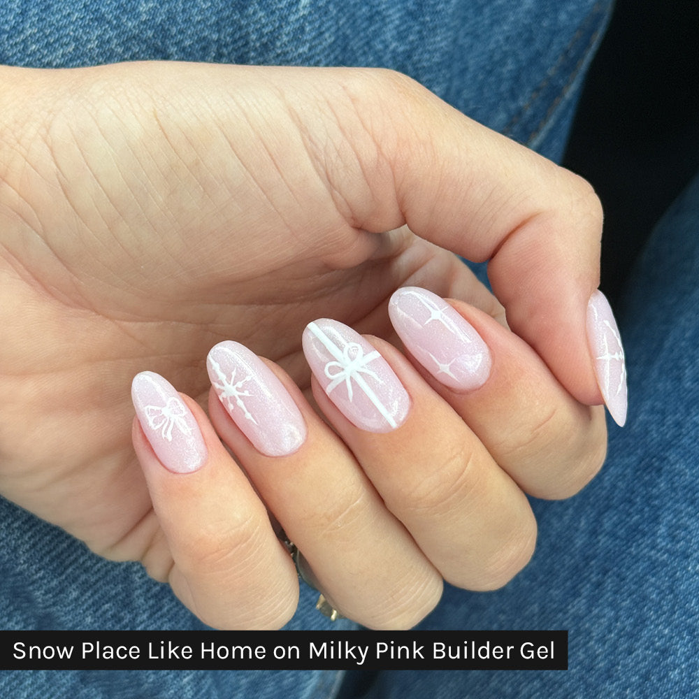 Gelous Snow Place Like Home gel nail polish - photographed in Australia on model