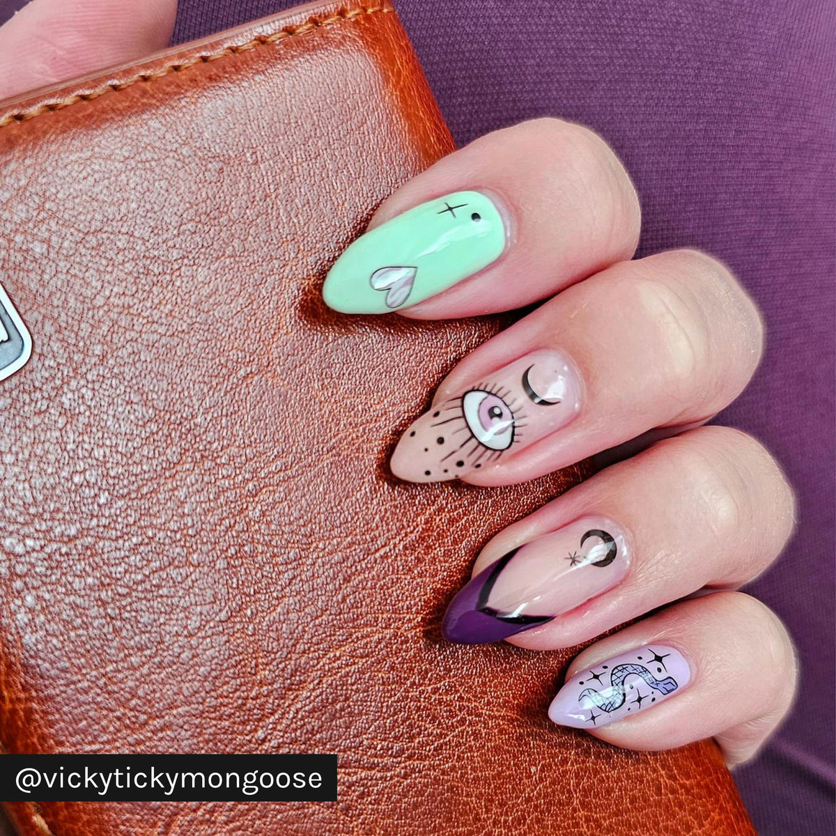 Gelous Serene Green gel nail polish nail art - Instagram Photo