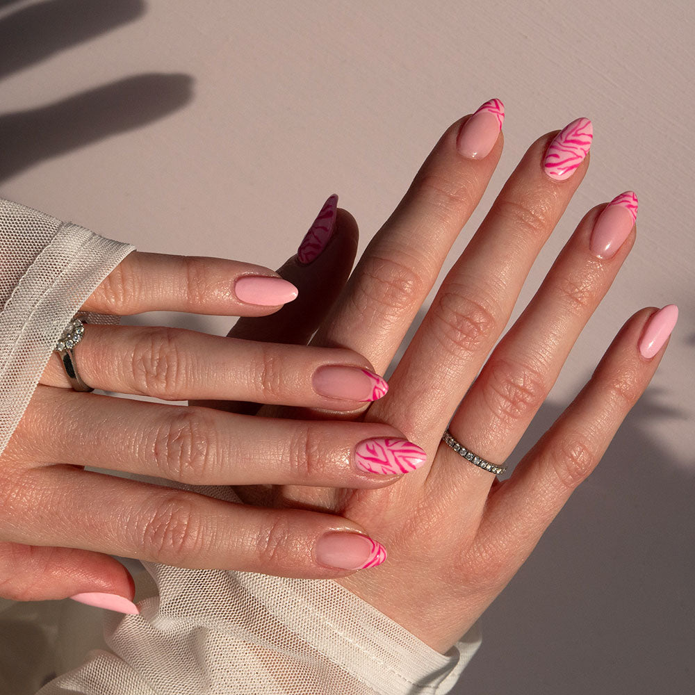 Gelous Strawberry Kisses gel nail polish  - photographed on model in Australia