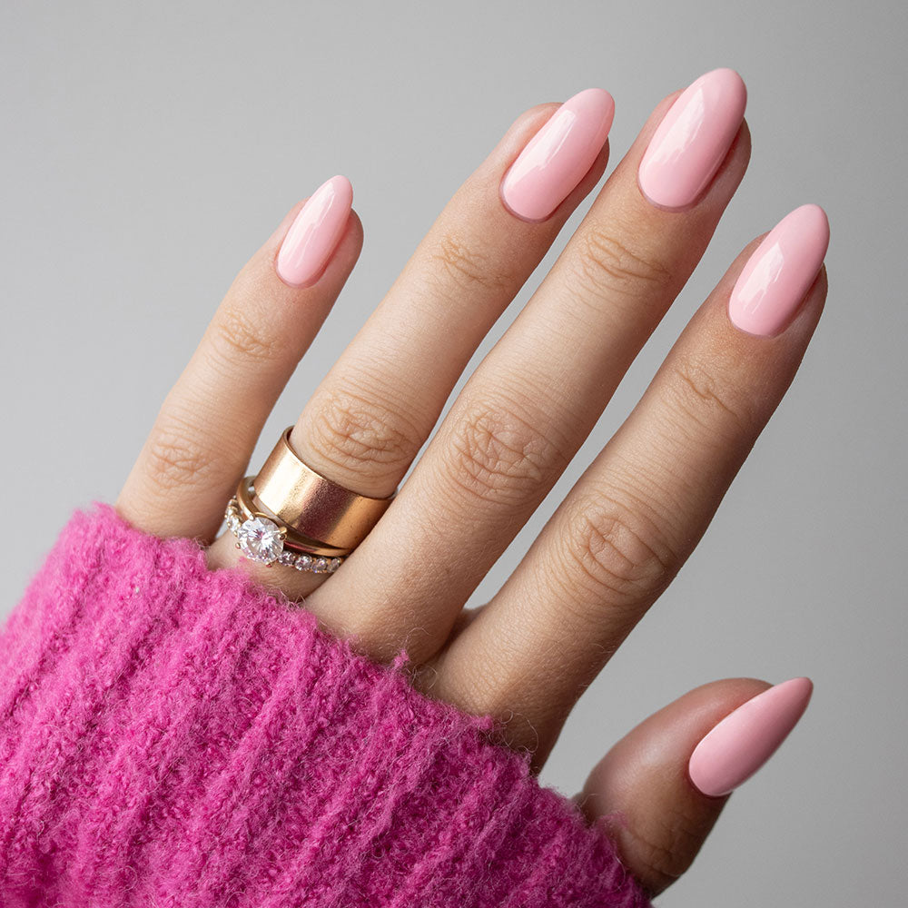 Gelous Strawberry Kisses gel nail polish swatch - photographed in Australia