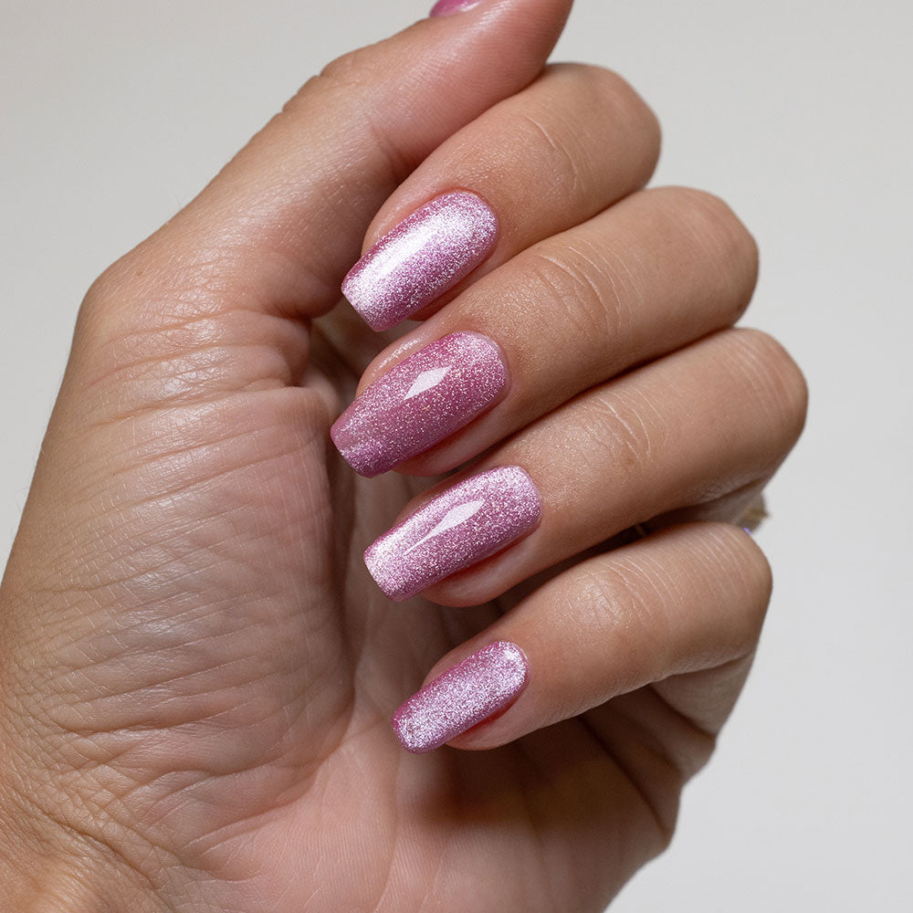 Gelous Velvet Blush gel nail polish - photographed in Australia on model