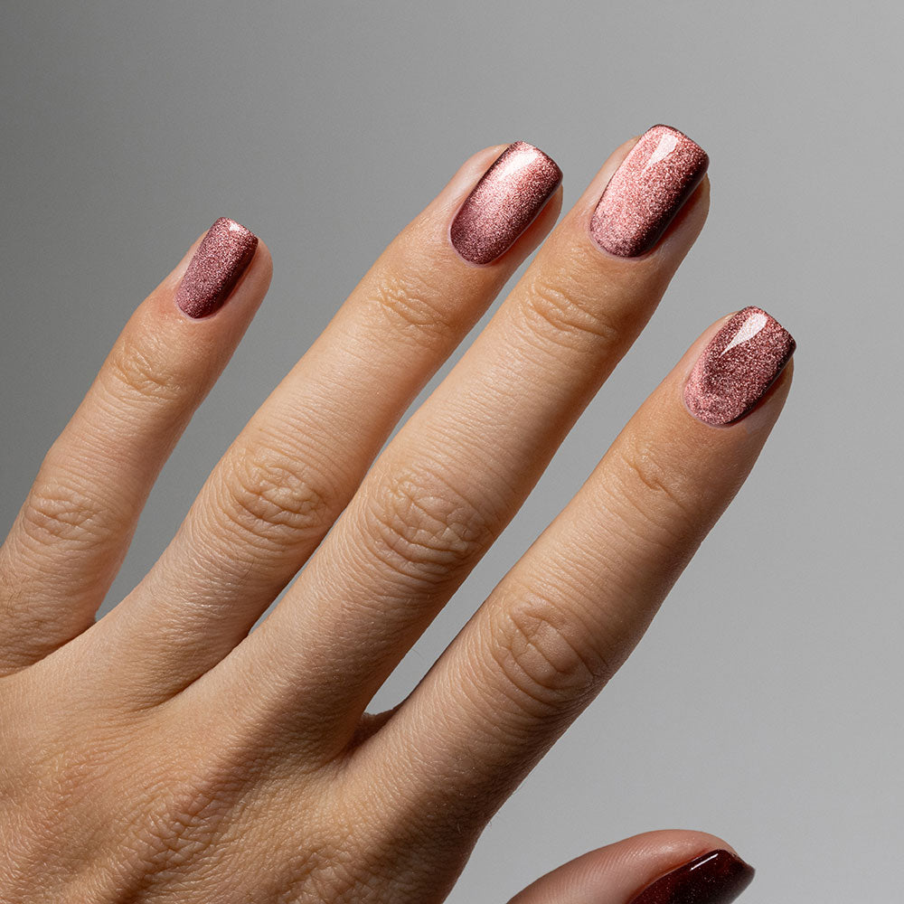 Gelous Velvet Mocha gel nail polish - photographed in Australia on model