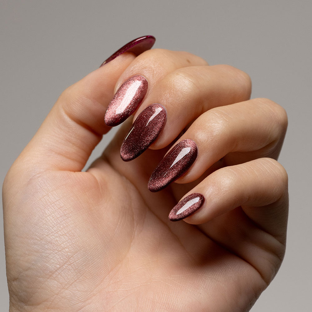 Gelous Velvet Mocha gel nail polish - photographed in Australia on model