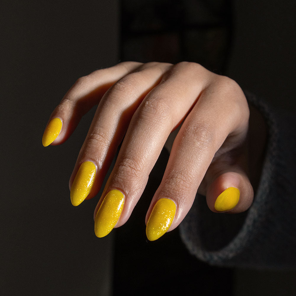 Gelous Walking on Sunshine gel nail polish swatch - photographed in Australia