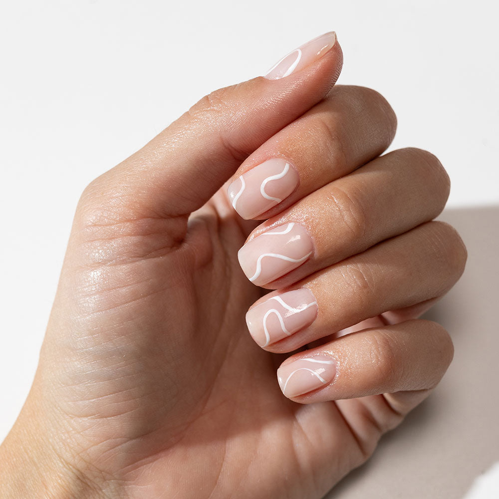 Gelous Just White gel nail polish - photographed in Australia on model