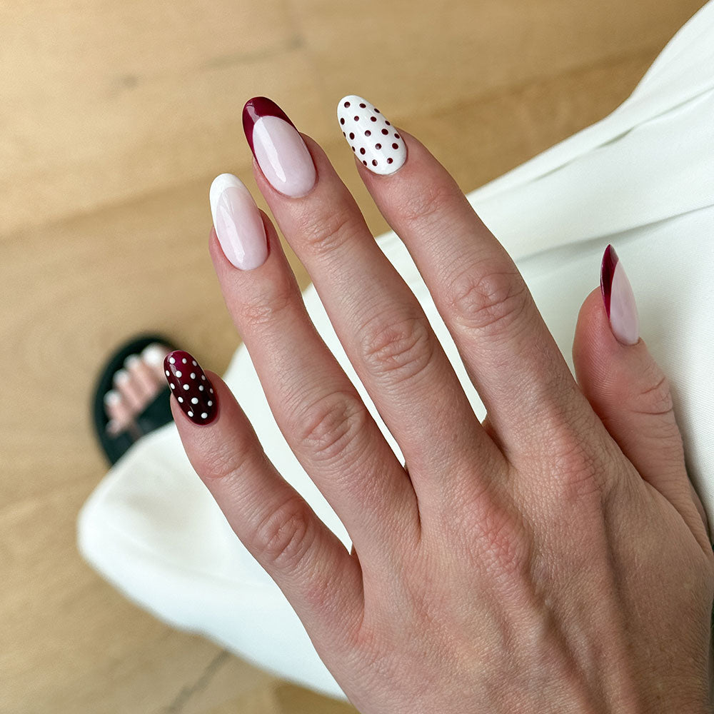 Gelous Just White gel nail polish - photographed in Australia on model