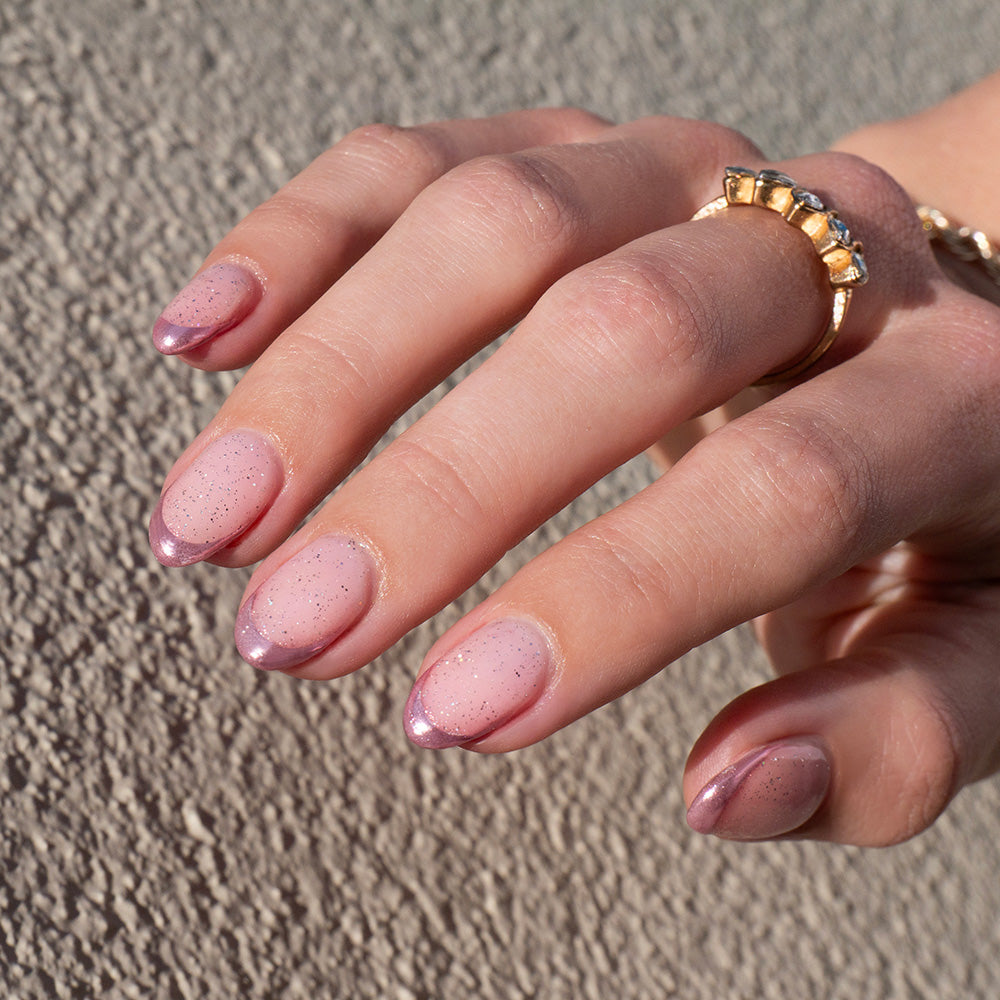 Gelous Mauve Mirror Chrome Powder swatch - photographed in Australia