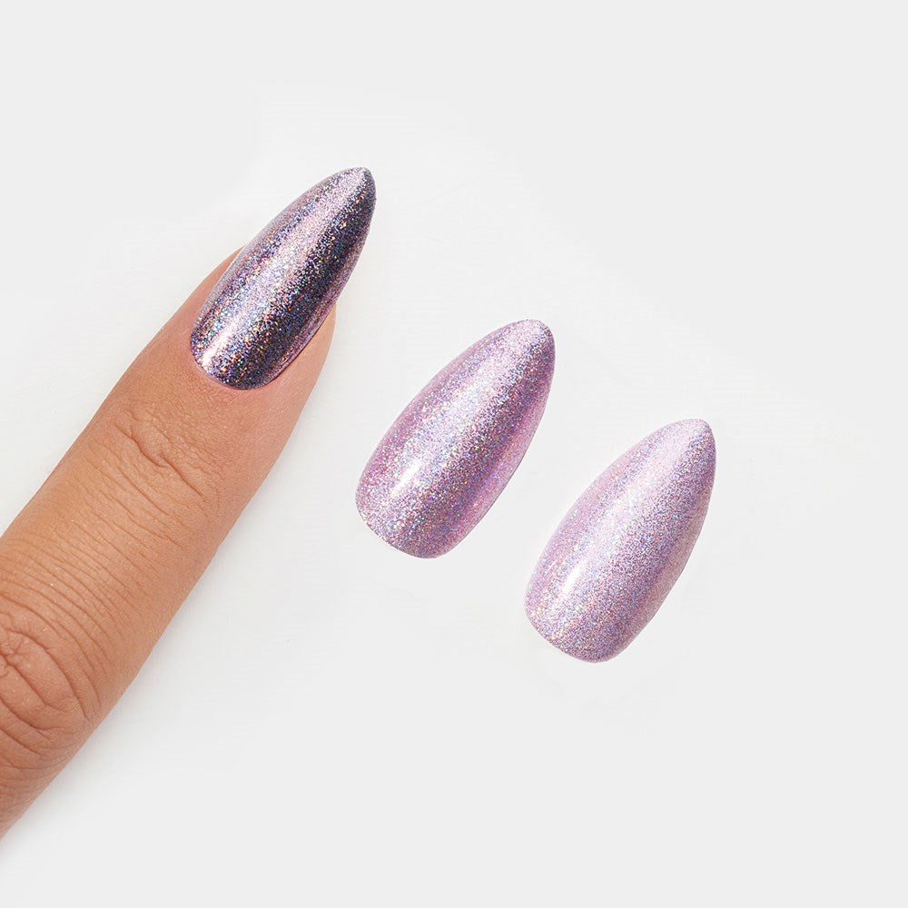 Gelous Lilac Stardust Chrome Powder swatch - photographed in Australia