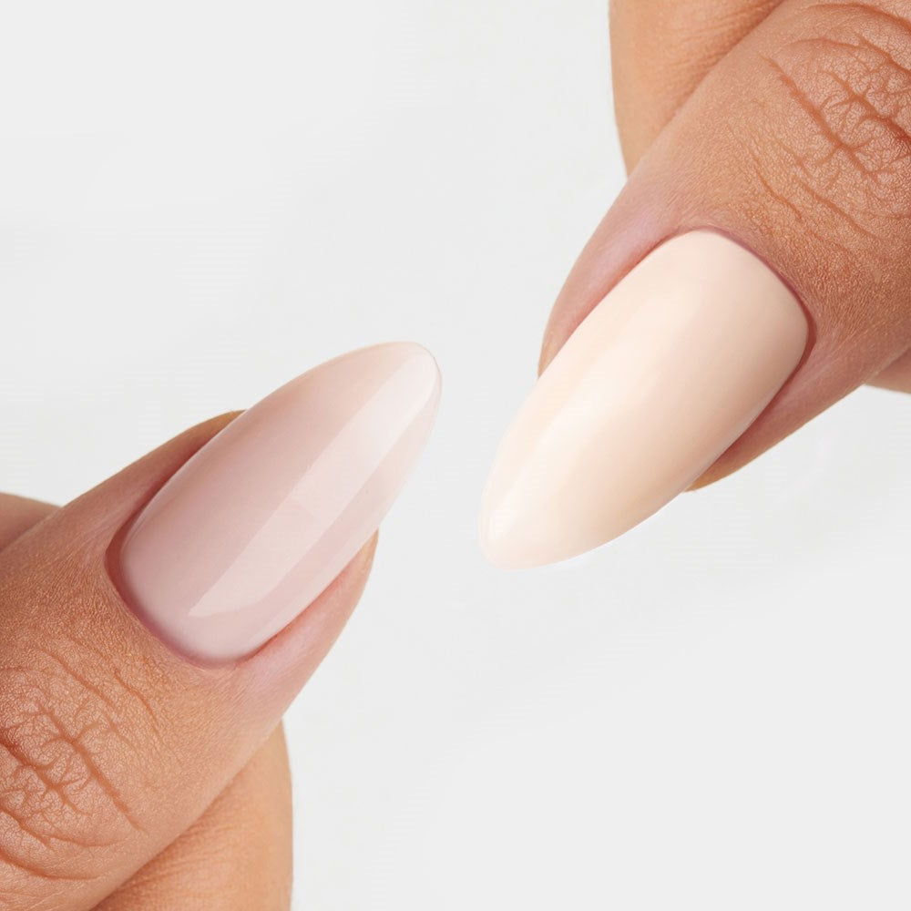 Gelous Nude Rubber Base Coat and Satin Top Coat gel nail polish Duo - photographed in Australia