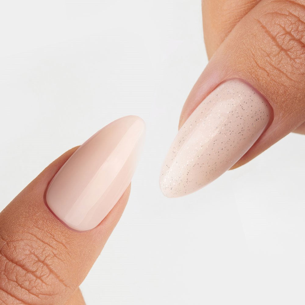 Gelous Angelic and Fine Glitter Top Coat gel nail polish Duo - photographed in Australia