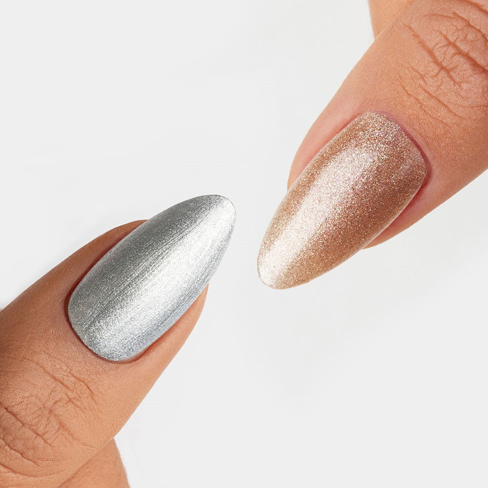 Gelous Dance the Night Away and Champagne Showers gel nail polish Duo - photographed in Australia 