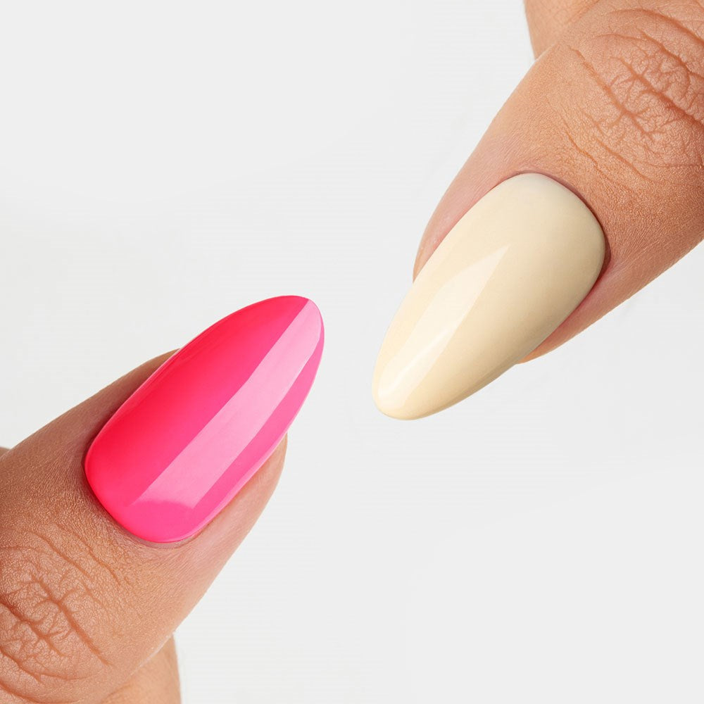 Gelous Neon Barbie and Buttercream gel nail polish Duo - photographed in Australia