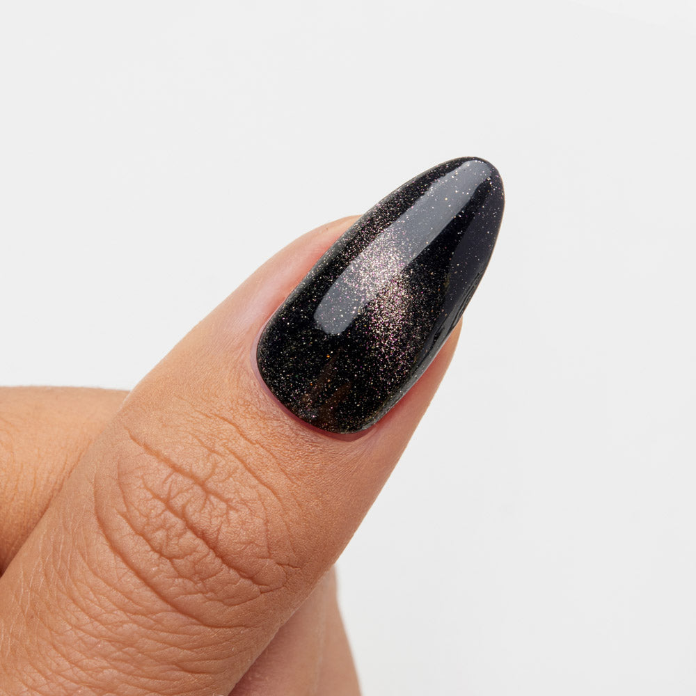 Gelous Fantasy Illusion gel nail polish swatch on Black Out - photographed in Australia