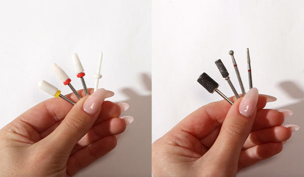 Guide To Different E-File Pen Drill Bits - photographed in Australia