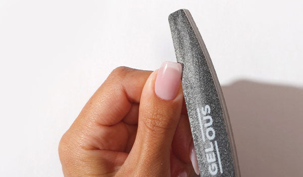 Shaping your gel nails - photographed in Australia on model