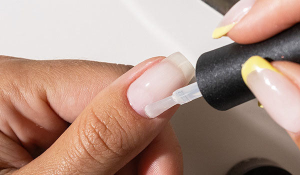 How To Apply Gelous Gel Nail Polish - Base Coat - photographed in Australia