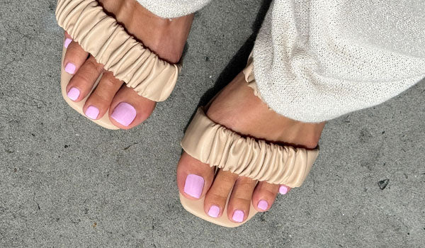 Gelous 3-in-1 Pastel Pink Pedicure Polish - photographed in Australia