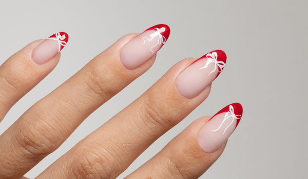 Gelous White Bows Nail Art Stickers - photographed in Australia