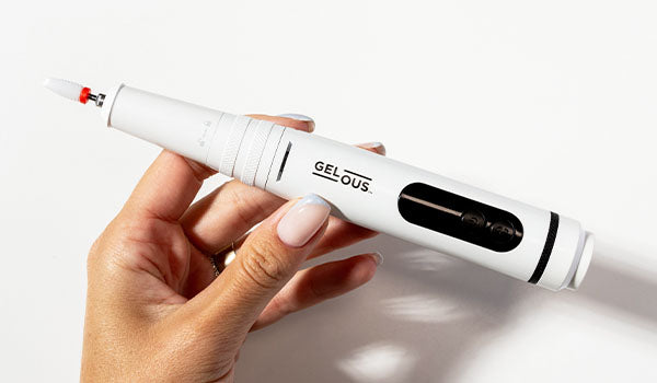 Gelous E-File Pen for gel manicures - photographed in Australia with model