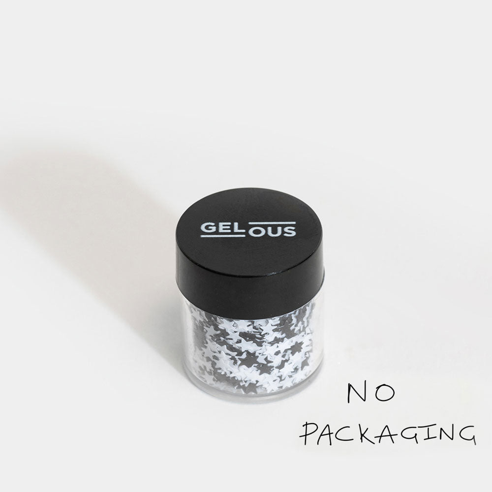 Gelous Imperfect Black &amp; White Stars gel nail polish - photographed in Australia