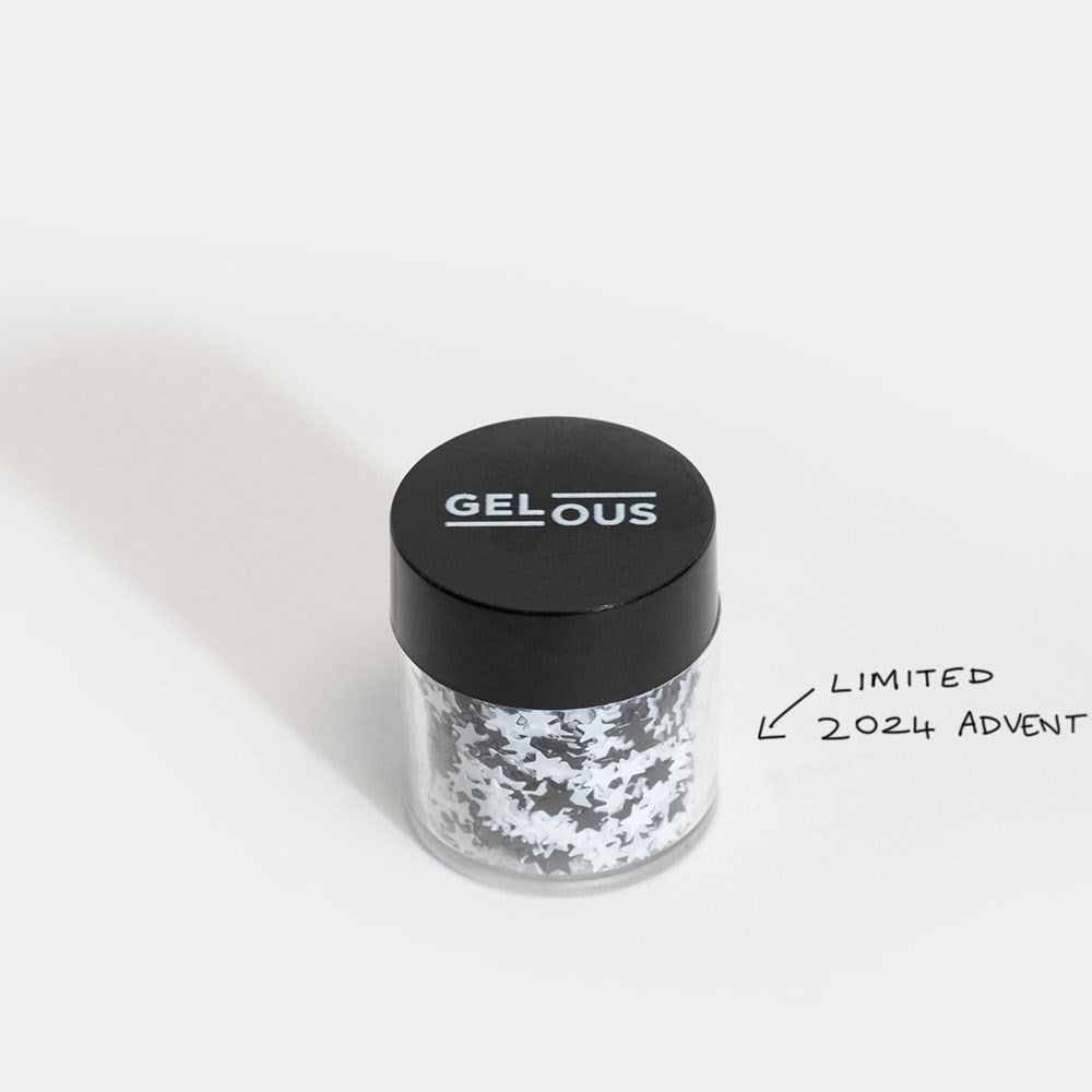 Gelous Imperfect Black &amp; White Stars gel nail polish - photographed in Australia