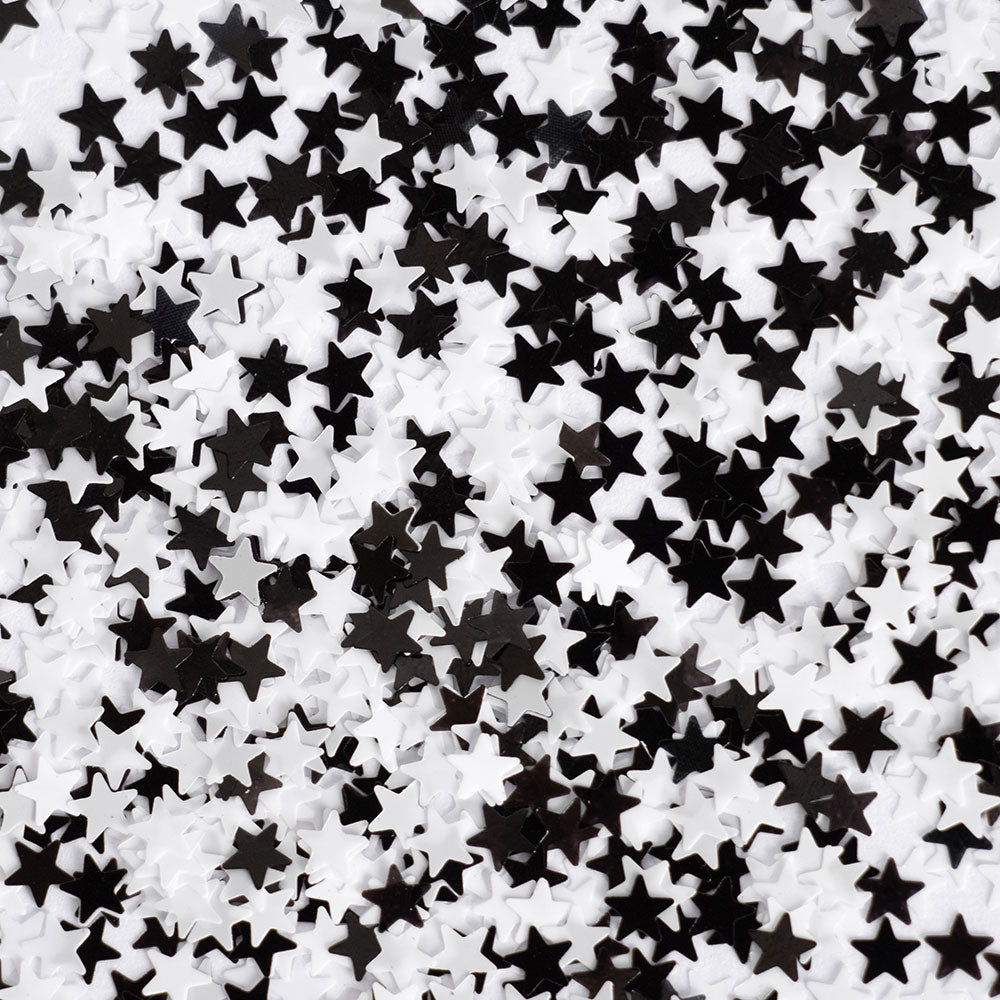 Gelous Imperfect Black &amp; White Stars gel nail polish - photographed in Australia on model