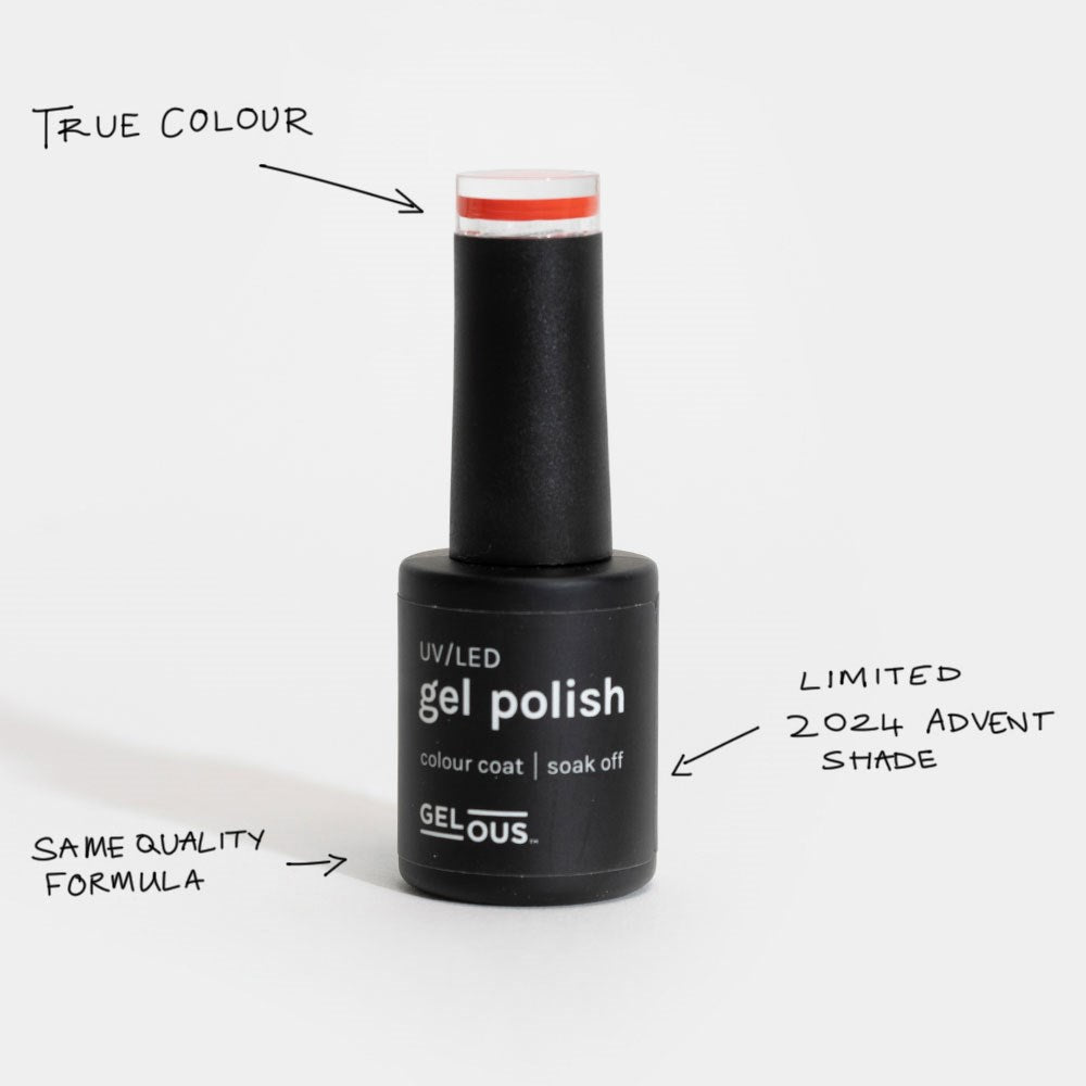 Gelous Imperfect Bright Red gel nail polish - photographed in Australia