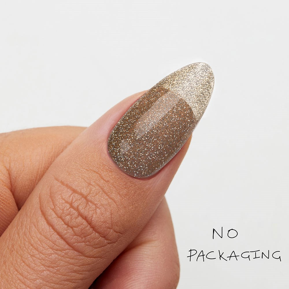 Gelous Imperfect Champagne Liner gel nail polish - photographed in Australia on model