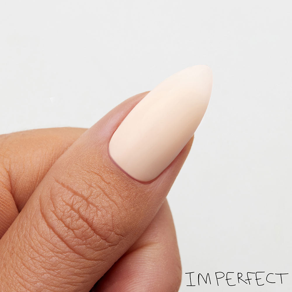 Gelous Imperfect Matte Top Coat gel nail polish on model - photographed in Australia