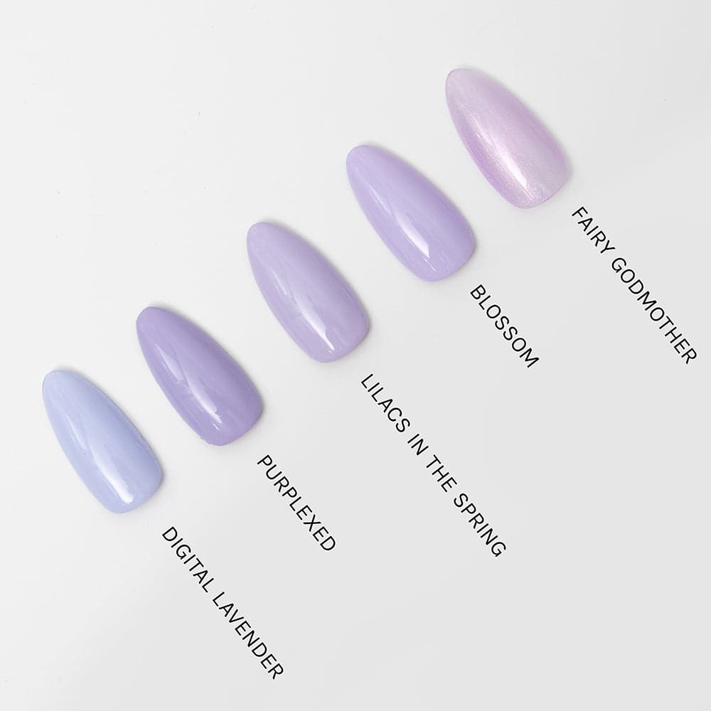 Gelous Lilacs in the Spring gel nail polish comparison - photographed in Australia