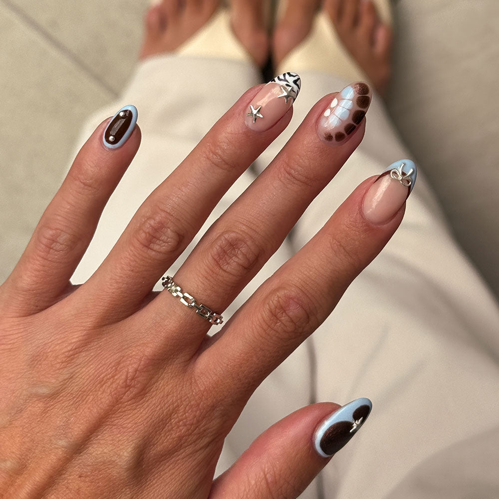 Gelous Silver and Gold Charms Nail Art Set product photo - photographed in Australia